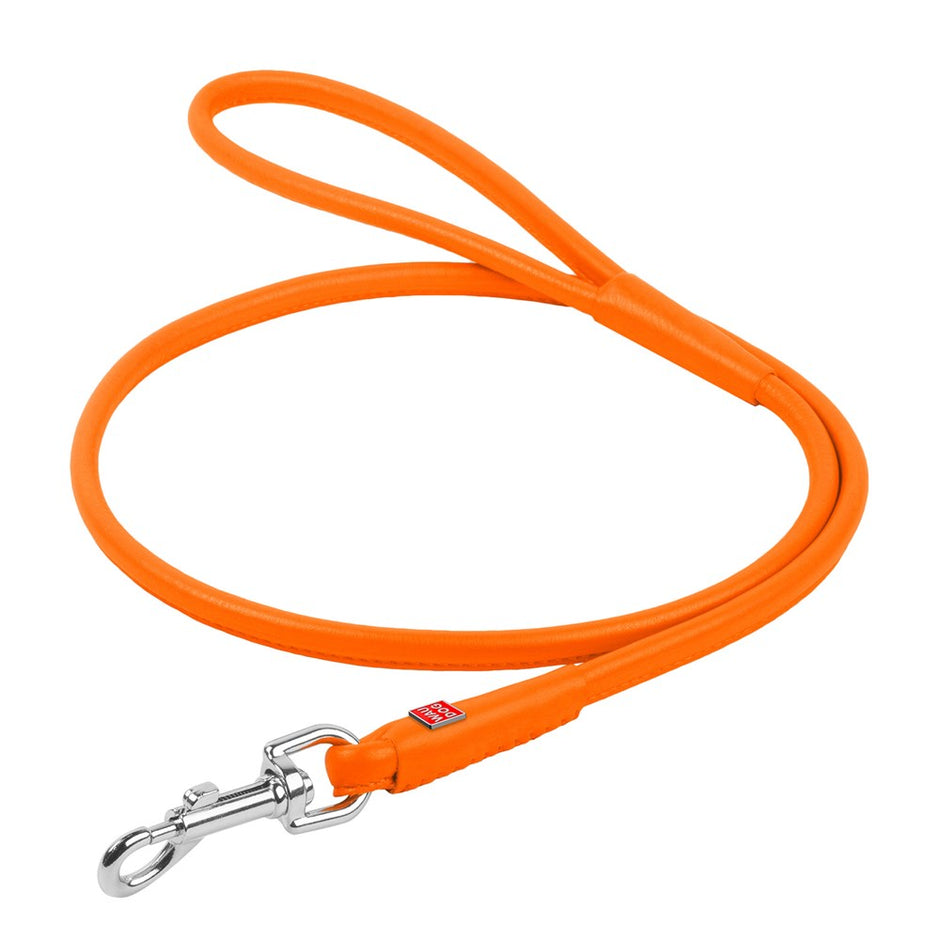 Waudog Rolled Leather Clip Leash - Size Length 183cm width 13mm