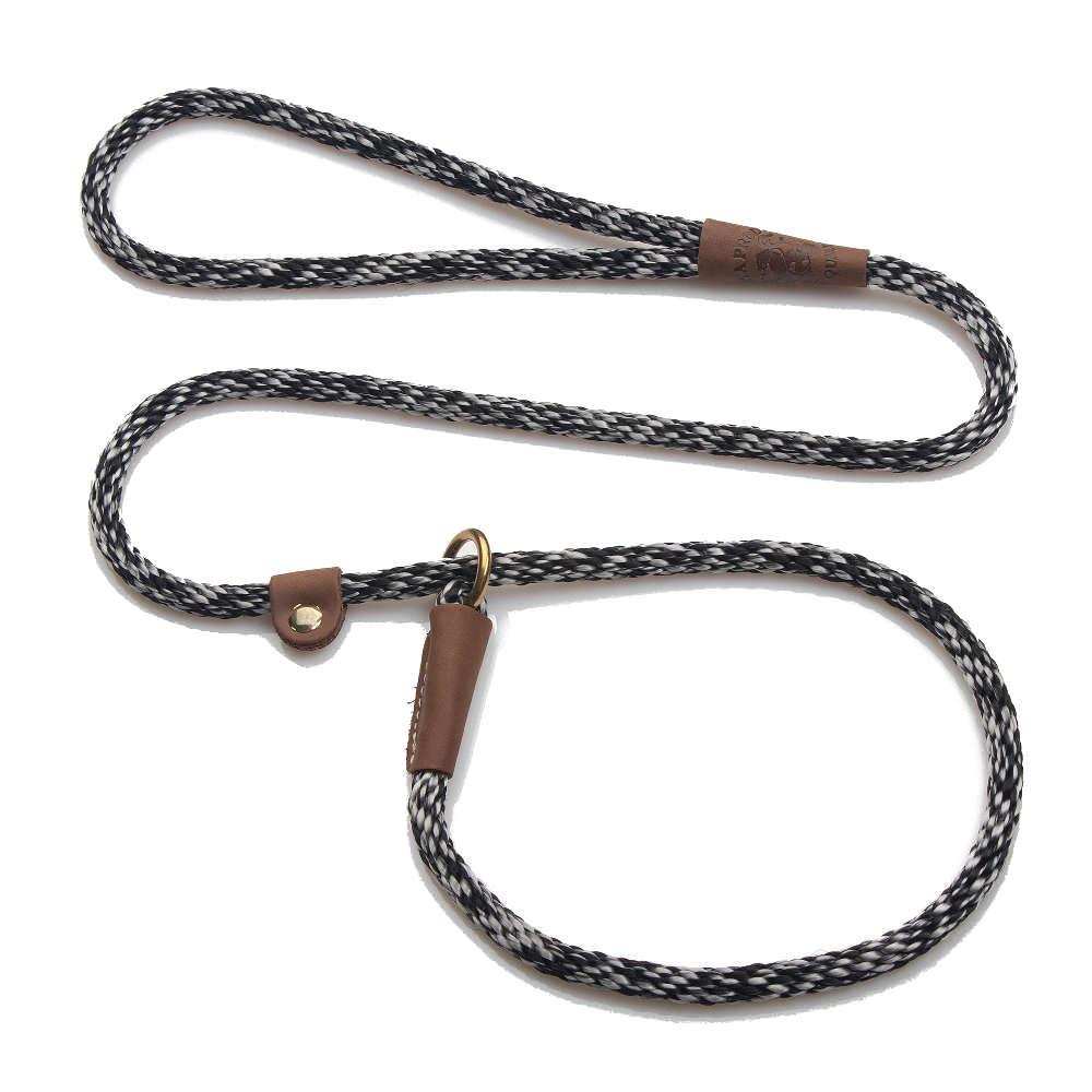 Mendota British Style Small Slip Leash 10mm x 1.8m - Salt and Pepper image