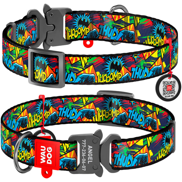 Waudog Batman Bright Nylon Collar