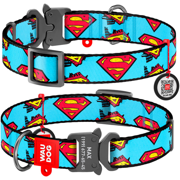 Waudog Superman Nylon Collar
