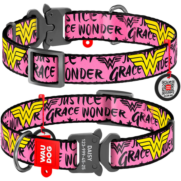 Waudog Wonder Woman NylonCollar