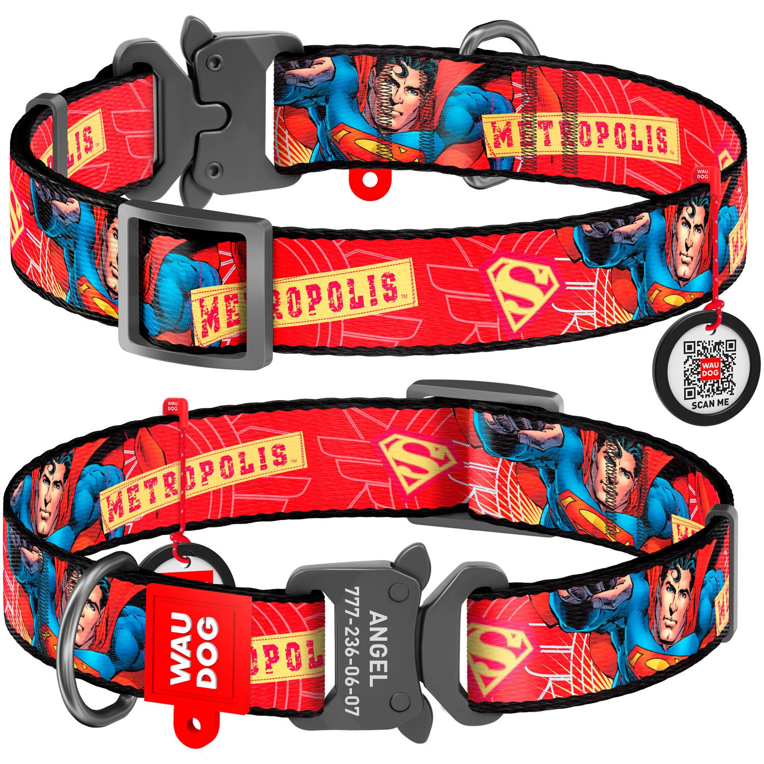Waudog Superhero Nylon Collar