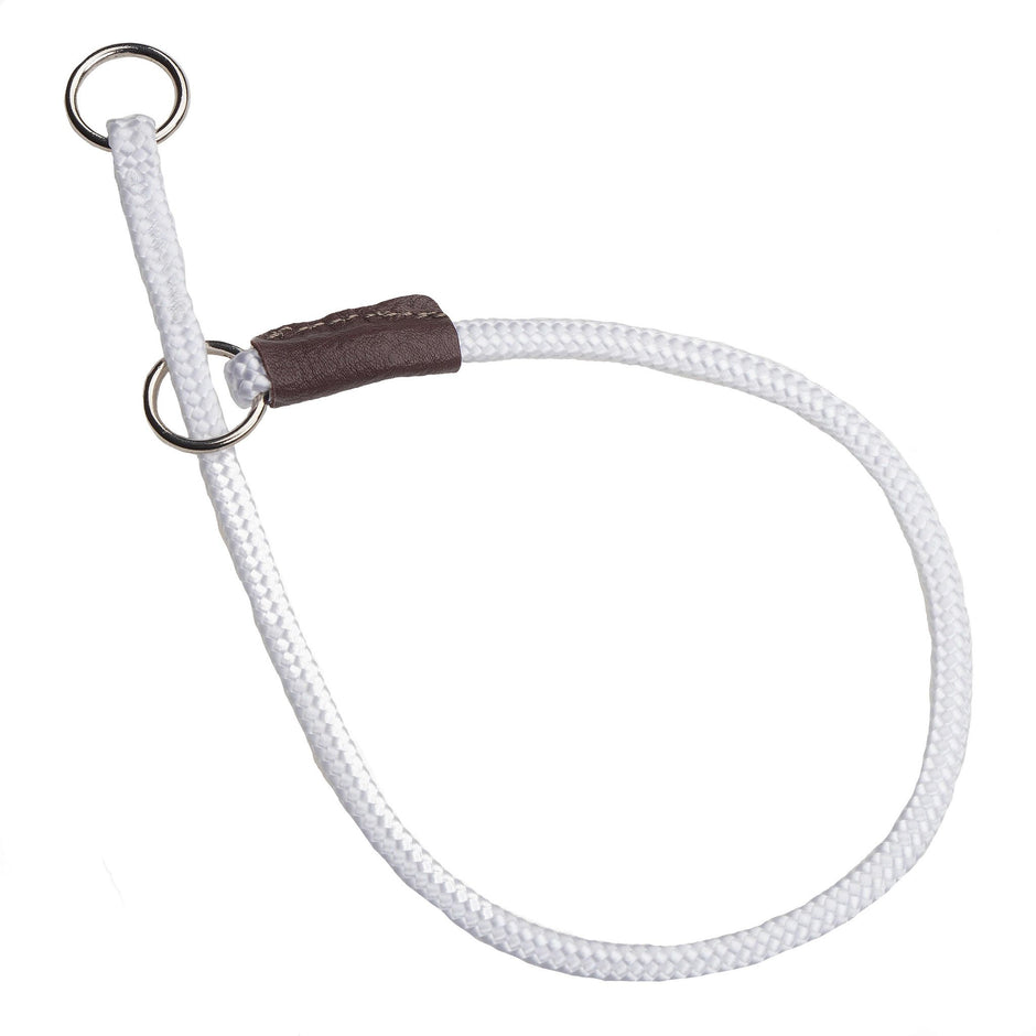 Mendota Pet Dog Show Fine Slip Collar 51cm - White image