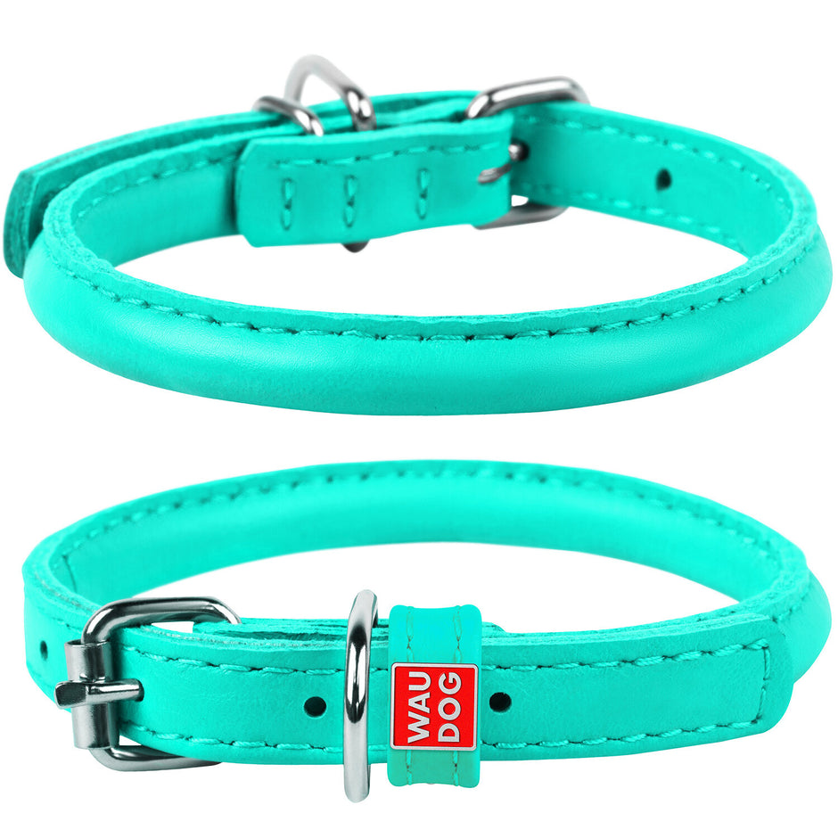 Waudog Round Leather Collar Small