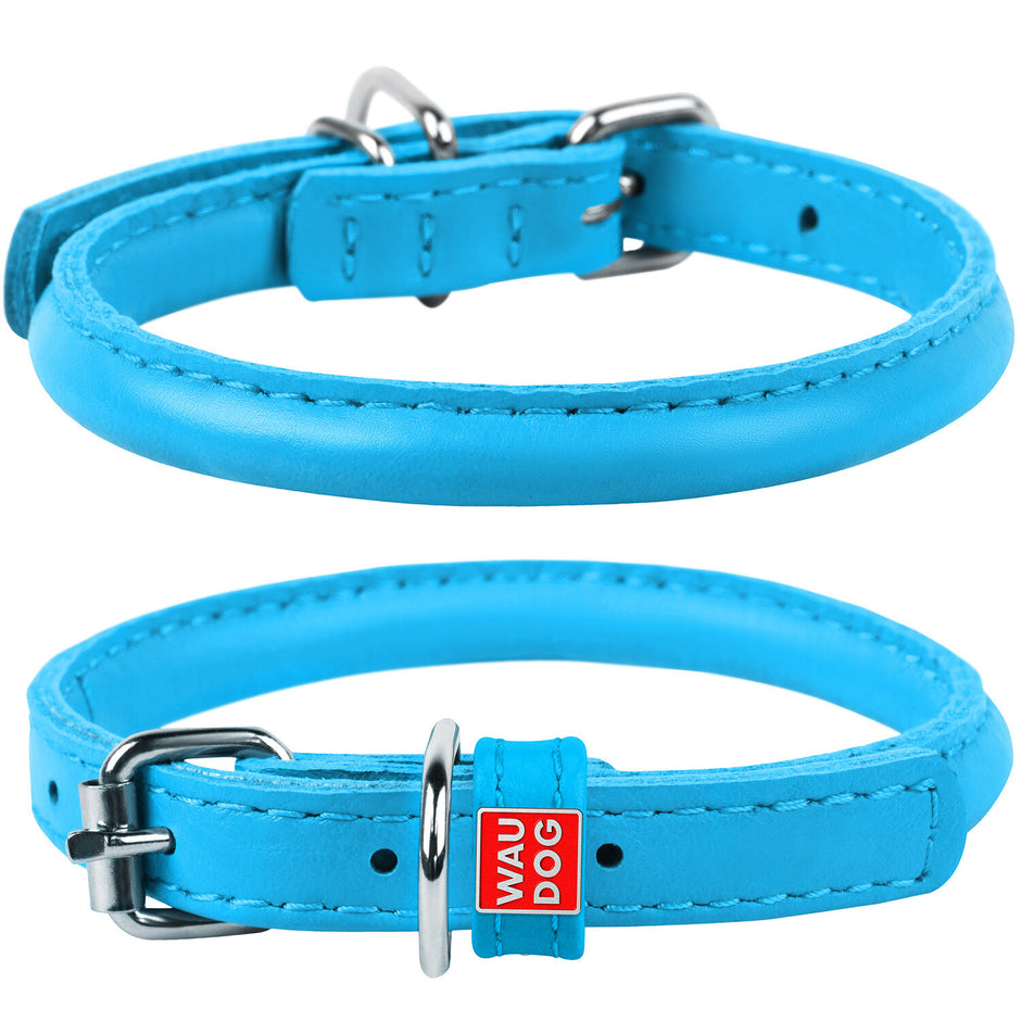 Waudog Round Leather Collar Small
