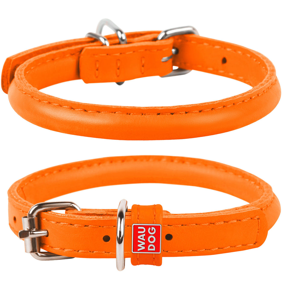 Waudog Round Leather Collar Small