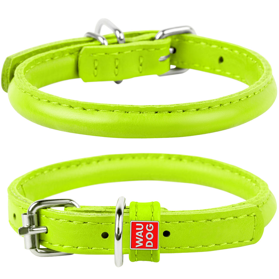 Waudog Round Leather Collar Small