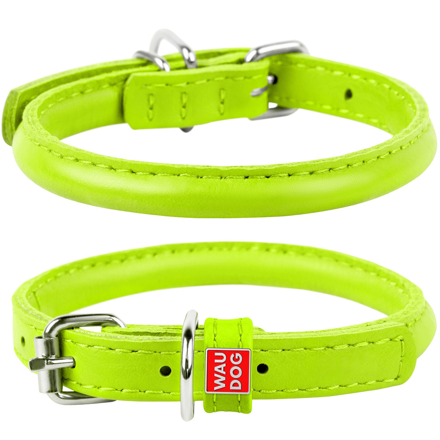 Waudog Round Leather Collar Small