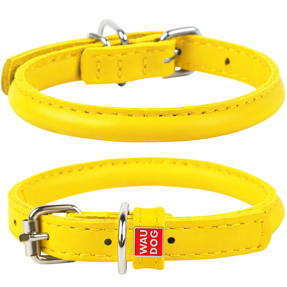 Waudog Round Leather Collar Small