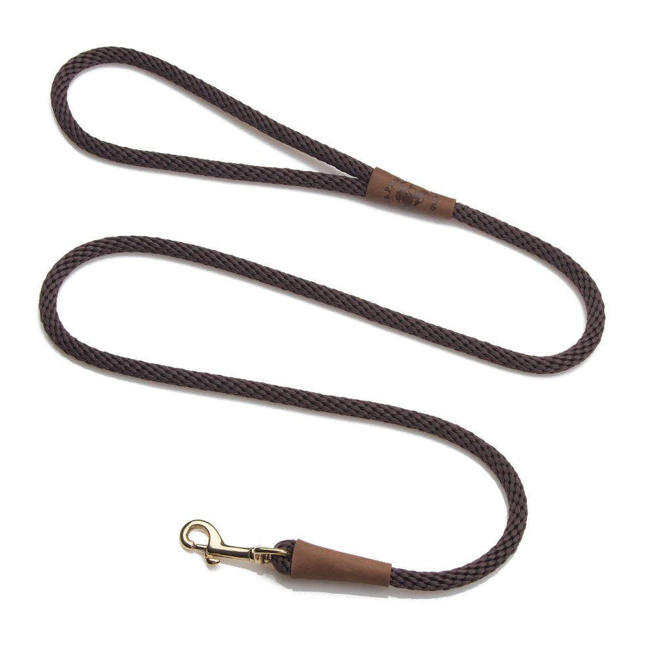 Mendota Pet Small Clip Leash 10mm x 1.8m - Dark Brown image