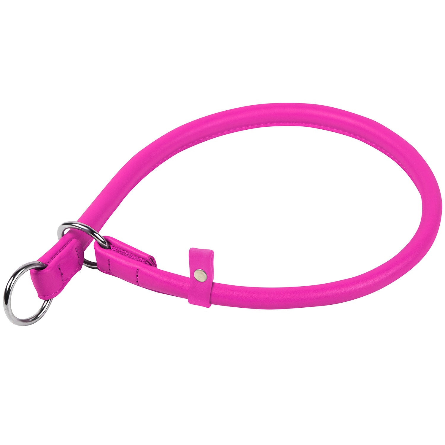 Waudog Leather Slip Collar Medium - Hot Pink image