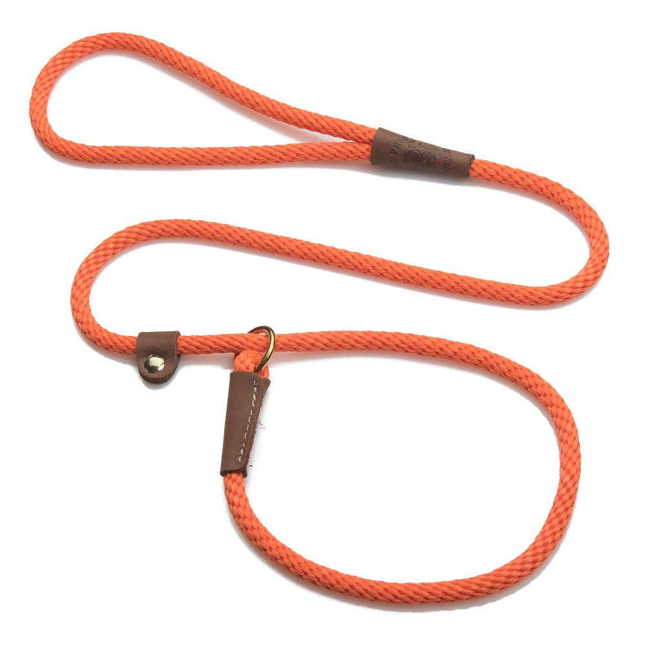 Mendota British Style Small Slip Leash 10mm x 1.2m - Orange image