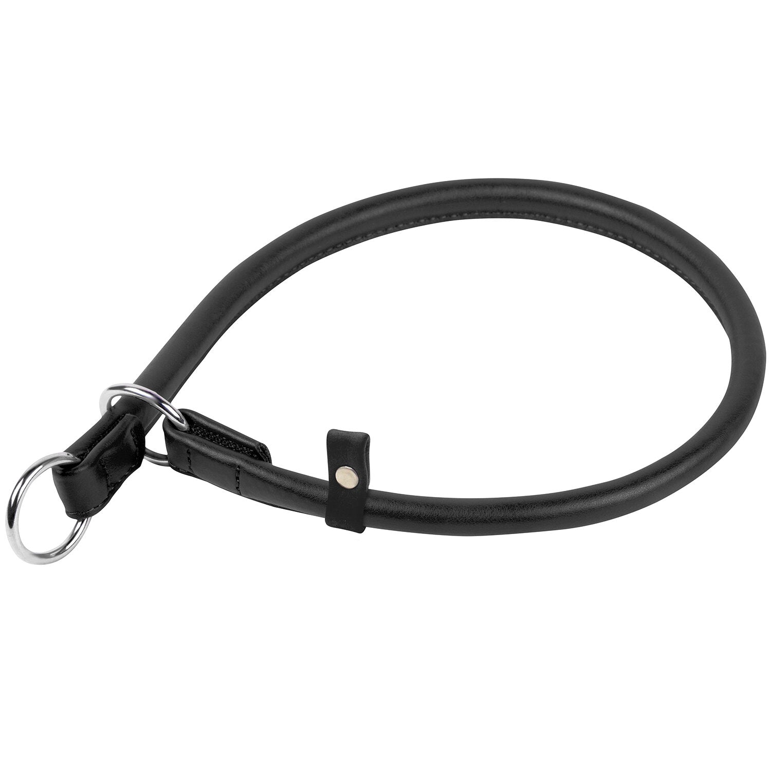 Waudog Leather Slip Collar Medium - Black image