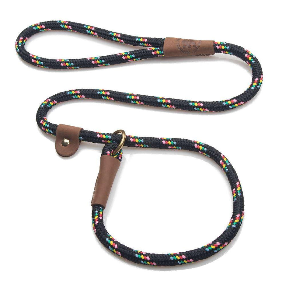 Mendota Pet British Style Slip Leash 13mm x 1.2m - Black Confetti image
