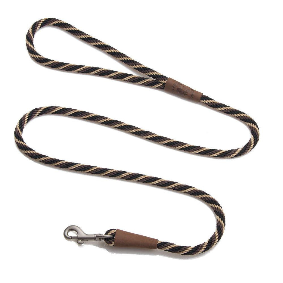 Mendota Pet Small Clip Leash 10mm x 1.8m - Twist - Mocha image