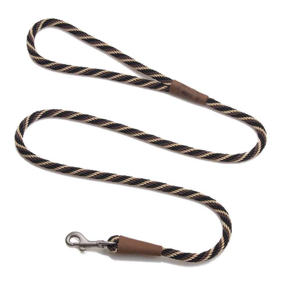 Mendota Pet Small Clip Leash 10mm x 1.8m - Twist - Mocha image