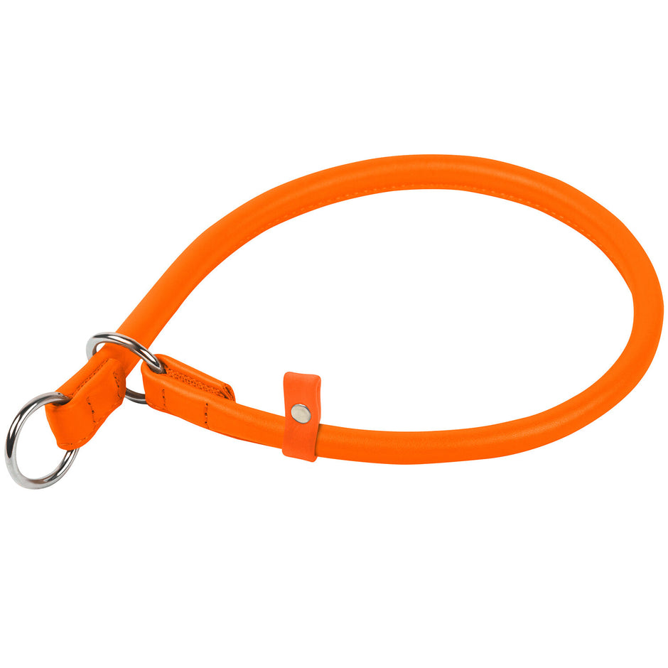 Waudog Leather Slip Collar Medium - Orange image