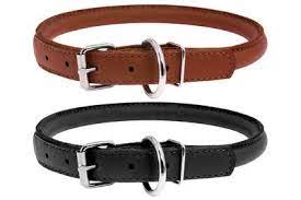 Waudog Round Soft Leather Collar Large