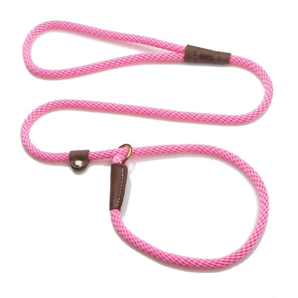 Mendota British Style Small Slip Leash 10mm x 1.2m - Hot Pink image