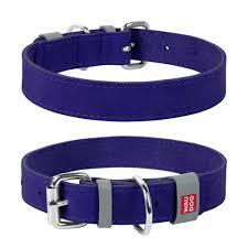 WAUDOG Classic Leather Dog Collar Medium - Purple image