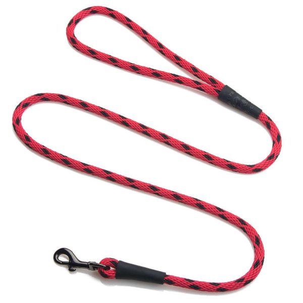 Mendota Pet Small Clip Leash 10mm x 1.8m - Black Ice Red image