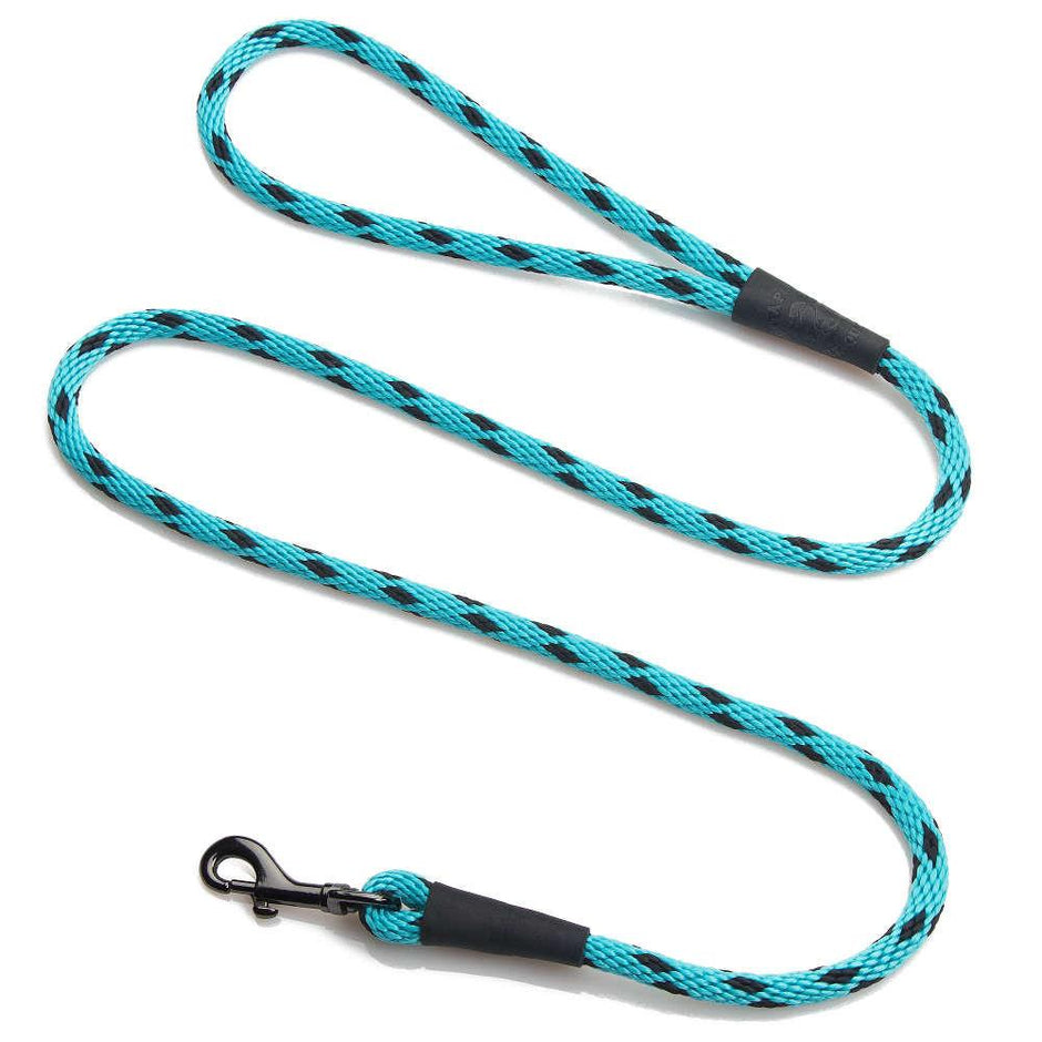Mendota Pet Small Clip Leash 10mm x 1.8m - Black Ice - Turquoise image