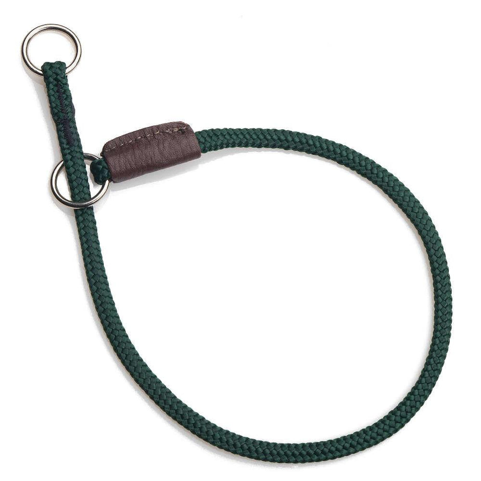 Mendota Pet Dog Show Fine Slip Collar 51cm - Hunter Green image