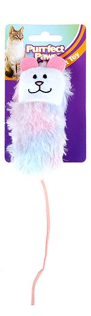 Chompers Purrfect Paws Cat toy - Colourful Mouse with Tail