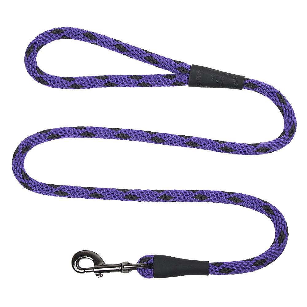 Mendota Pet Small Clip Leash 10mm x 1.8m - Black Ice Purple image