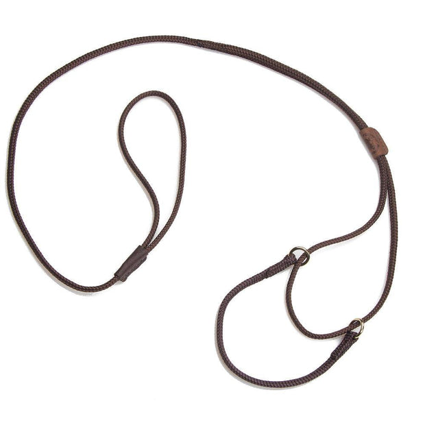 Mendota Pet Martingale Show Leash Small - Dark Brown image