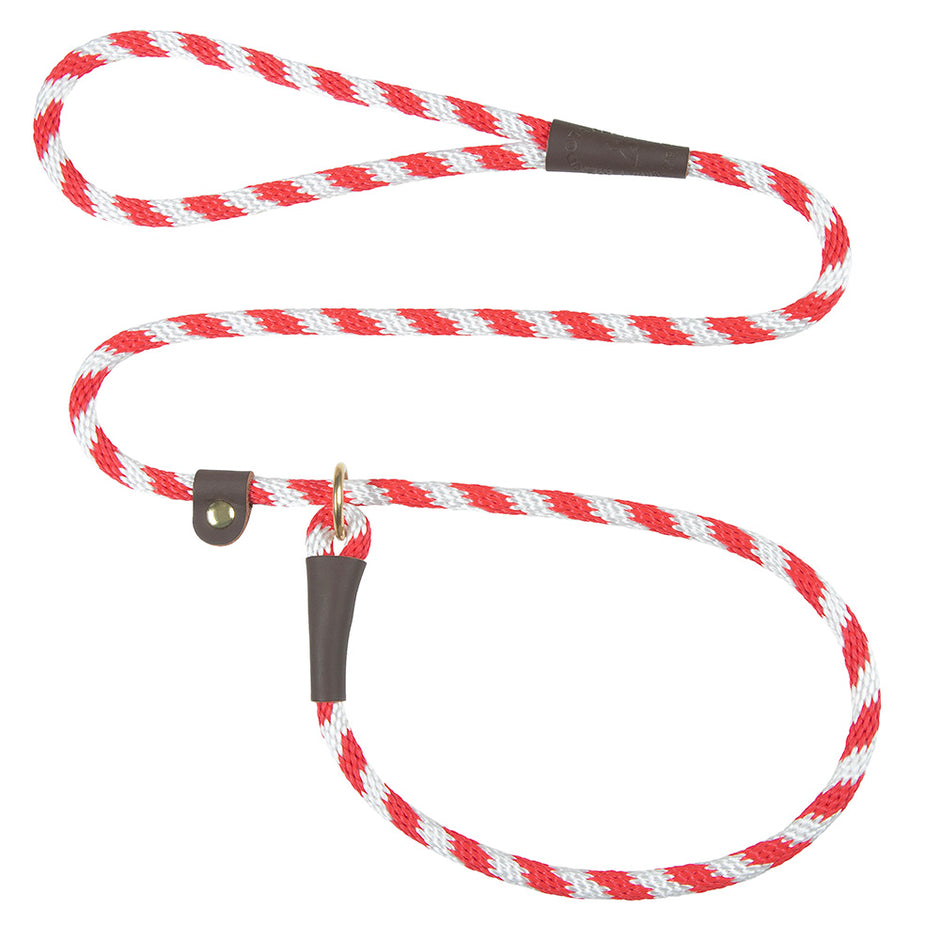 Mendota British Style Small Slip Leash 10mm x 1.8m - Candy Cane image