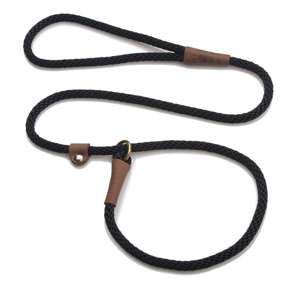 Mendota British Style Small Slip Leash 10mm x 1.8m - Black image