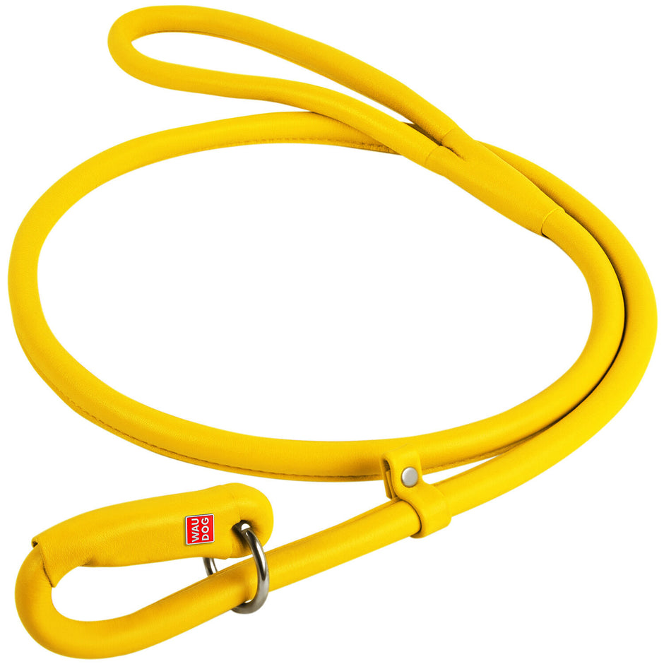Waudog Leather Slip Leash 6mm - Yellow image