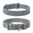 WAUDOG Classic Leather Dog Collar XXsmall - Grey image