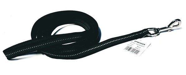Herm Sprenger Rubberised Black Leash - no handle
