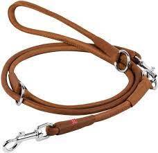 WAUDOG GLAMOUR Soft Leather Adjustable Clip Leash - Width 10mm