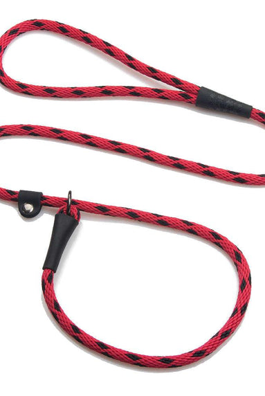 Mendota British Style Small Slip Leash 10mm x 1.8m - Black Ice Red image