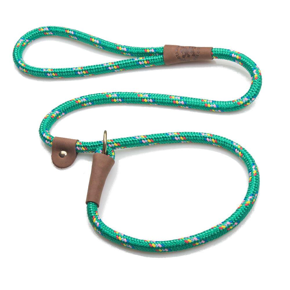 Mendota Pet British Style Slip Leash 13mm x 1.2m - Kelly Green Confetti image