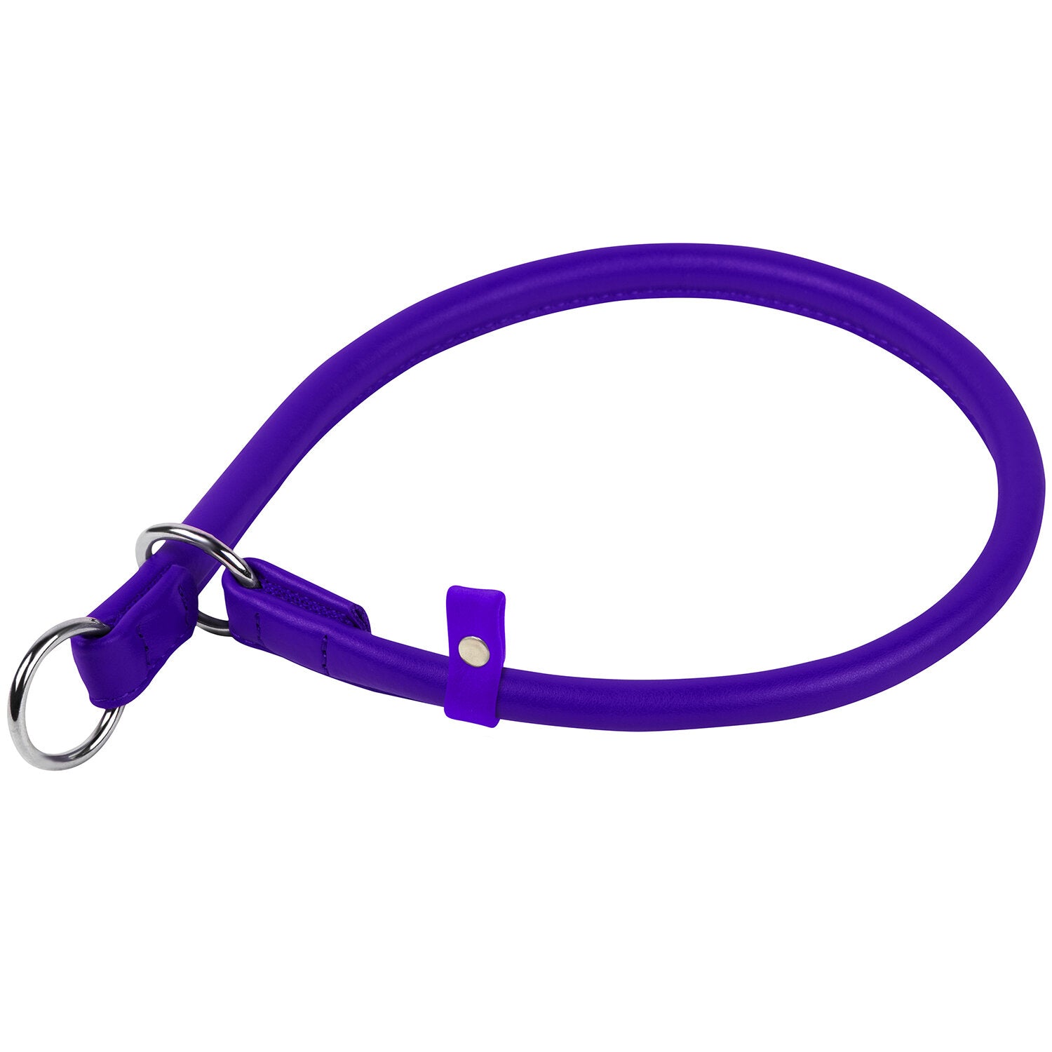 Waudog Leather Slip Collar Large - Purple image