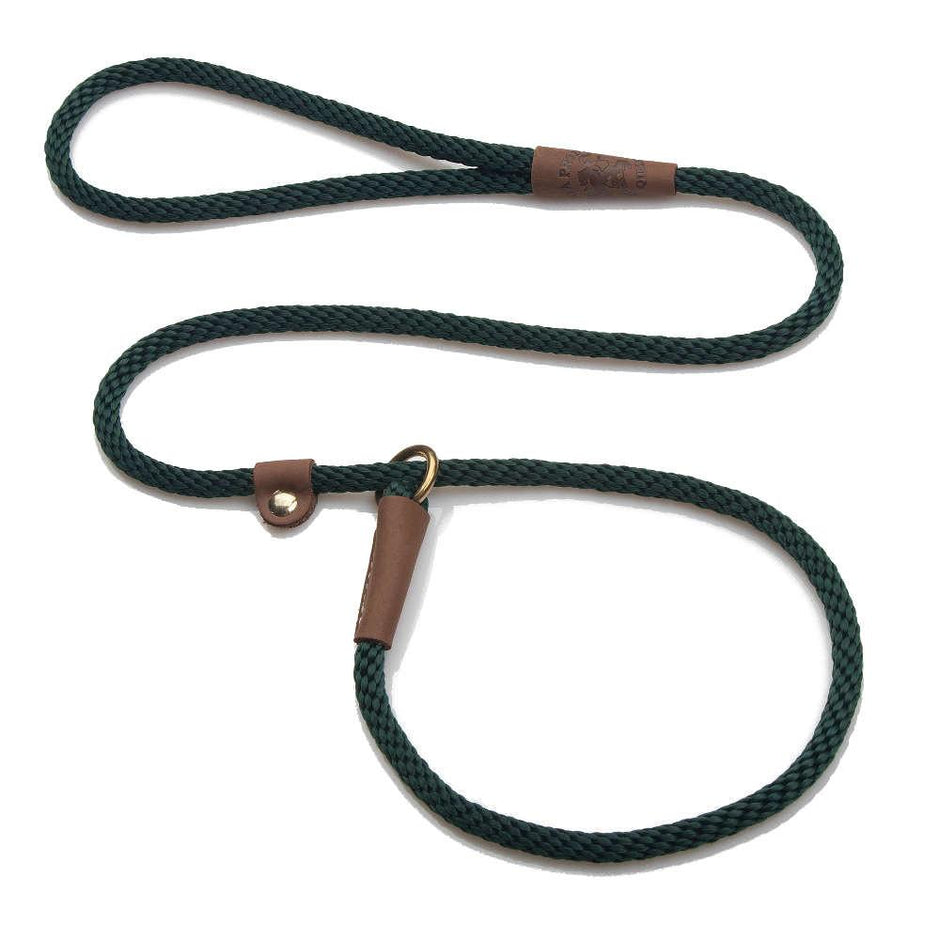 Mendota British Style Small Slip Leash 10mm x 1.2m - Hunter Green image