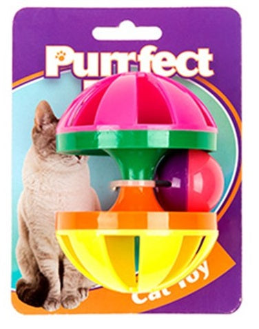 Purrfect Paws Cat Toy Plastic Carousel with Ball