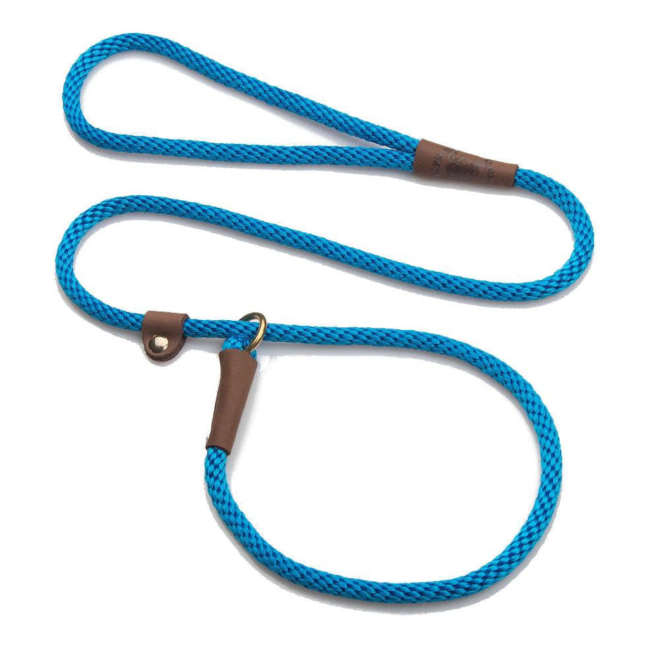 Mendota British Style Small Slip Leash 10mm x 1.2m - Blue image
