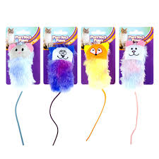 Chompers Purrfect Paws Cat toy - Colourful Mouse with Tail