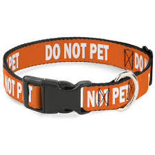   Buckle Down Reactive Warnings Dog Collar DO NOT PET