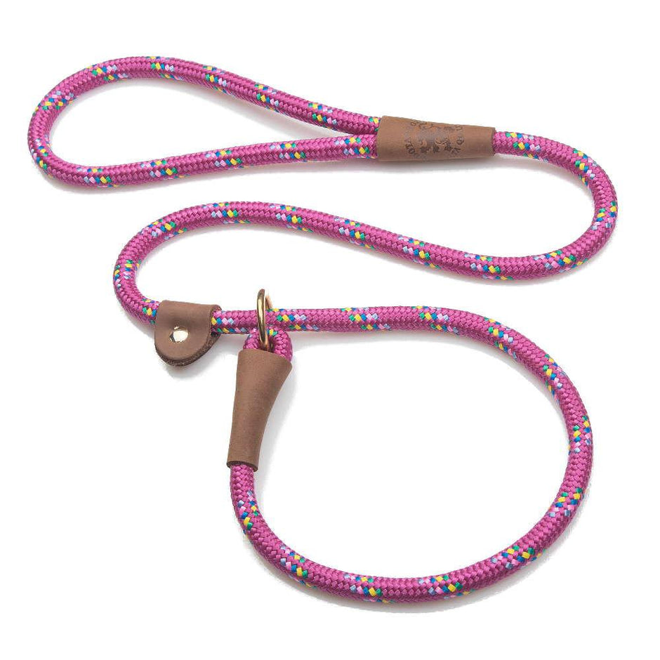 Mendota Pet British Style Slip Leash 13mm x 1.2m - Raspberry Confetti image