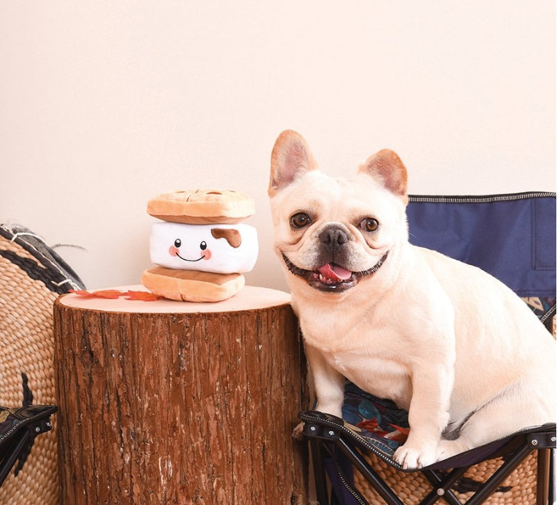 HugSmart FUZZY FRIENDZ DOG TOY CAMPING PUP S'MORE