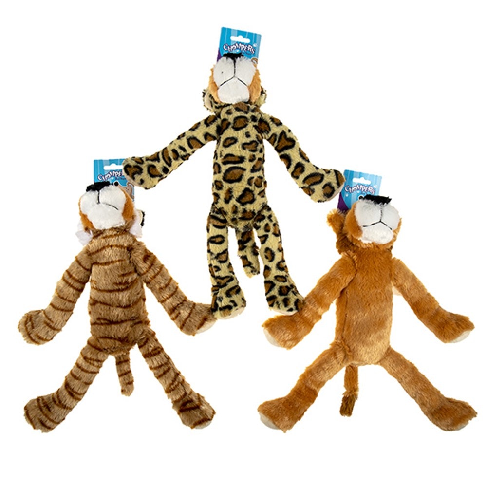 Chompers Wild Animal Kingdom, Plush Squeaky dog toys