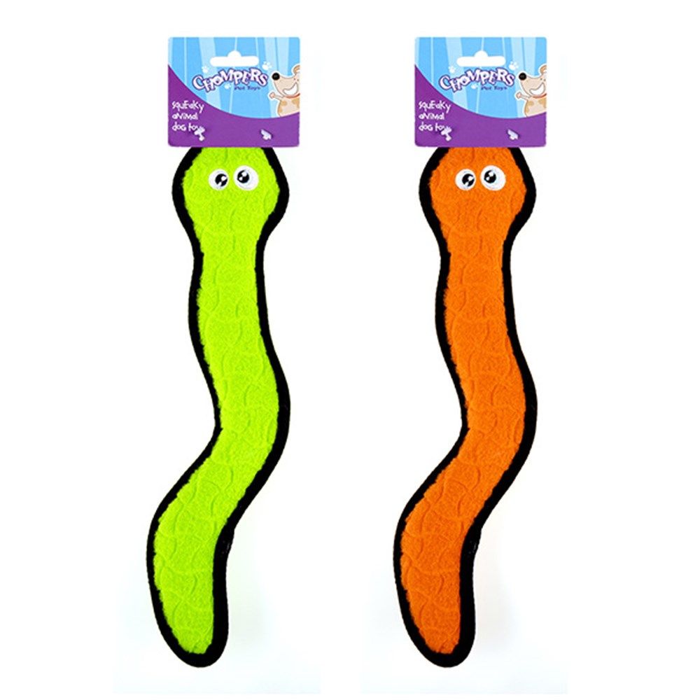 Chompers Plush Worms Dog Toys