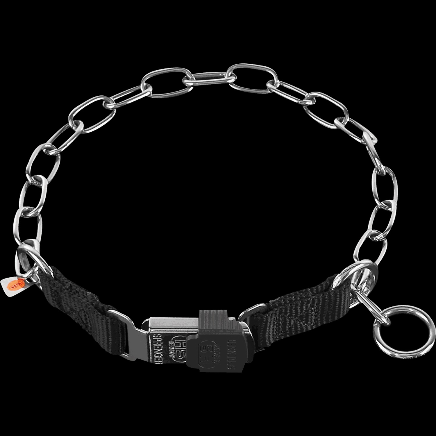 Herm Sprenger Medium Chain Link Dog Collar with ClicLock - Stainless Steel